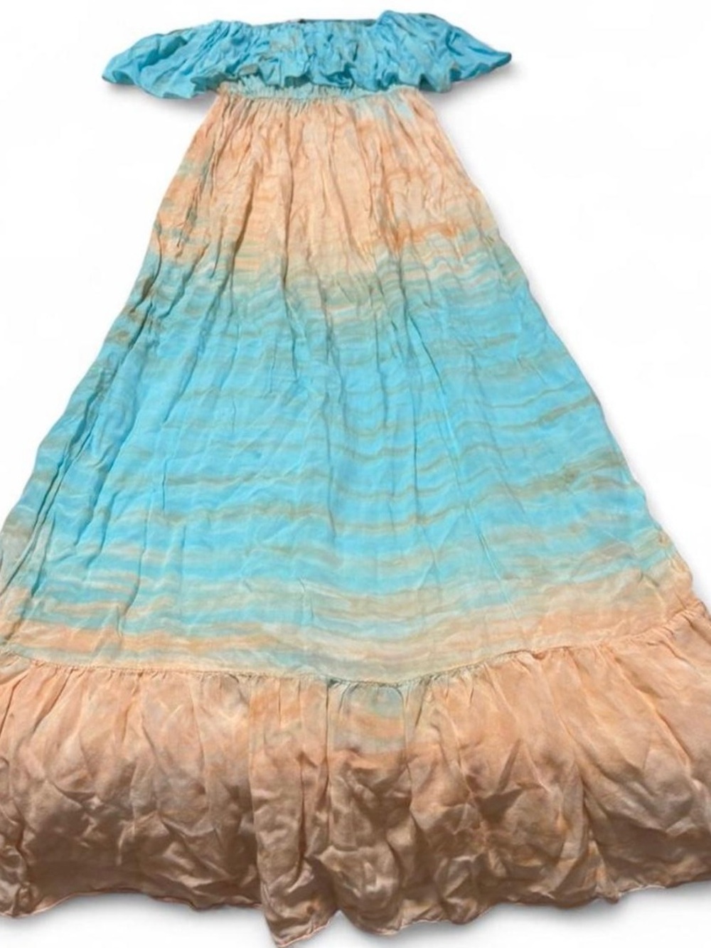 Anthropologie- Tiare Hawaii hand dyed off shoulder dress/coverup